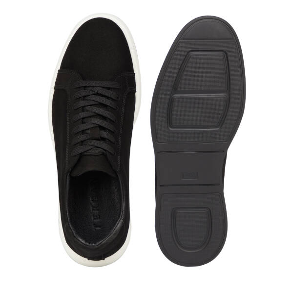 Siyah Hakiki Nubuk Deri Erkek Sneaker - E26I1AY57634-A64 - 6