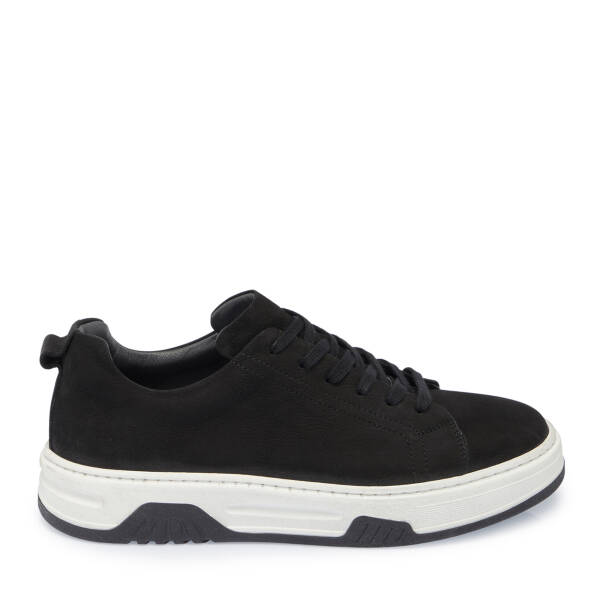Siyah Hakiki Nubuk Deri Erkek Sneaker - E26I1AY57637-A64 - 3
