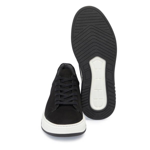 Siyah Hakiki Nubuk Deri Erkek Sneaker - E26I1AY57637-A64 - 4