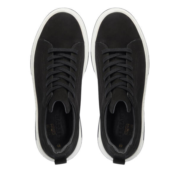 Siyah Hakiki Nubuk Deri Erkek Sneaker - E26I1AY57637-A64 - 5