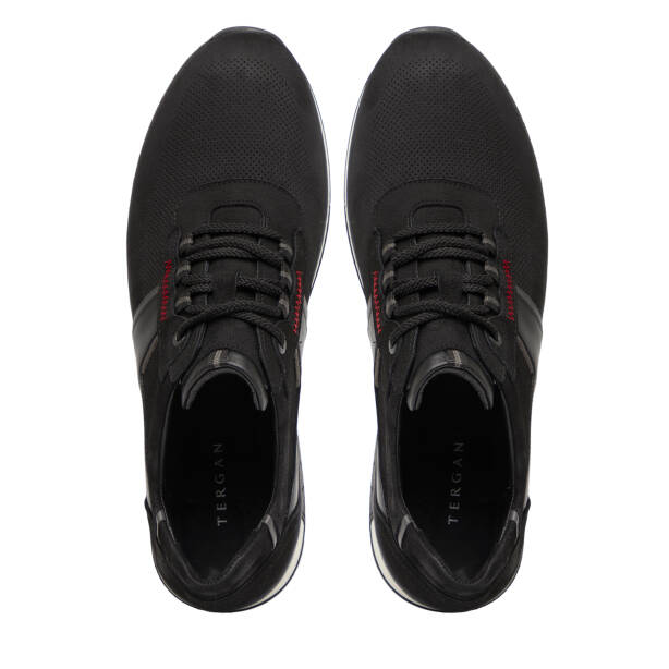 Siyah Hakiki Nubuk Deri Erkek Sneaker - E26I1AY57642-A64 - 5
