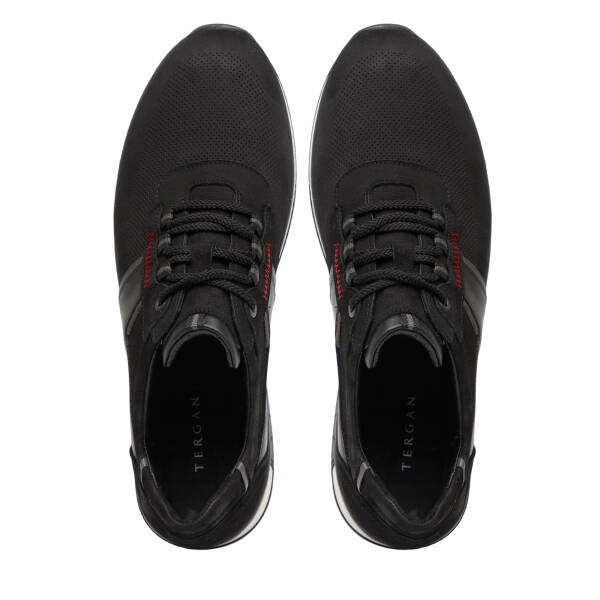 Siyah Hakiki Nubuk Deri Erkek Sneaker - E26I1AY57642-A64 - 5