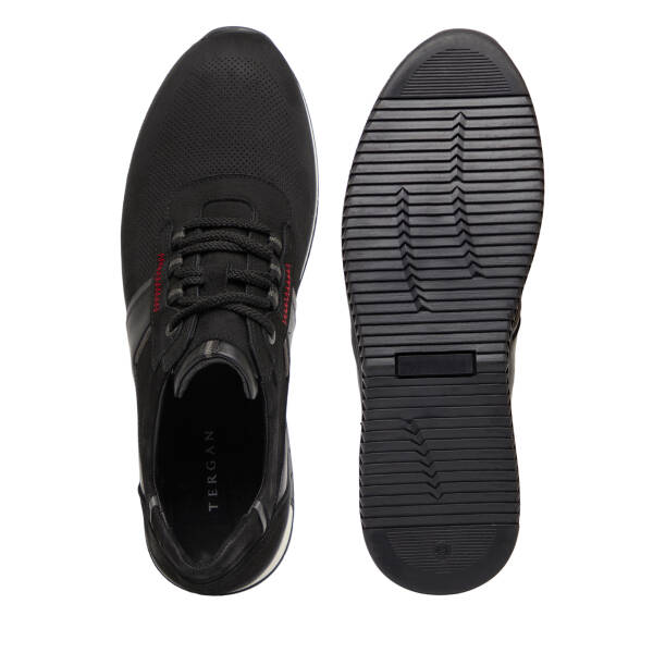 Siyah Hakiki Nubuk Deri Erkek Sneaker - E26I1AY57642-A64 - 6