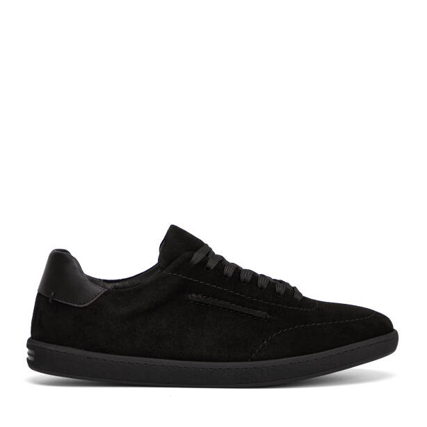 Siyah Hakiki Nubuk Deri Erkek Sneaker - E26I1AY57796-A01 