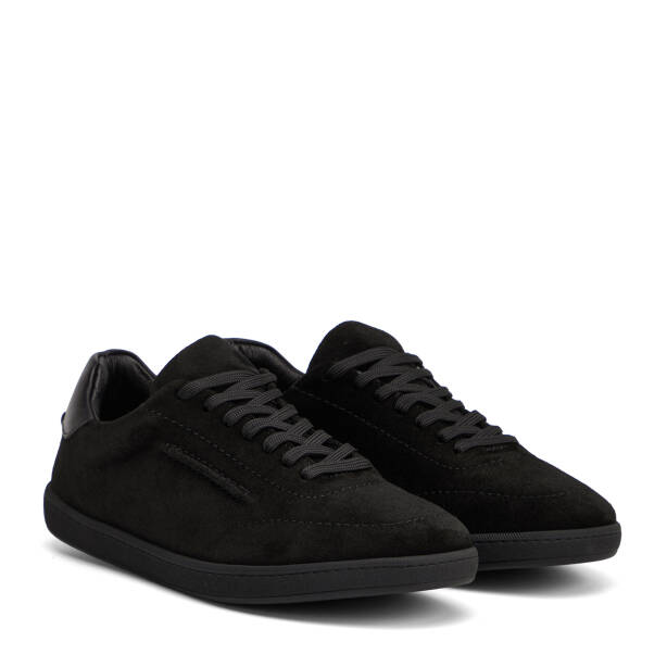 Siyah Hakiki Nubuk Deri Erkek Sneaker - E26I1AY57796-A01 - 2