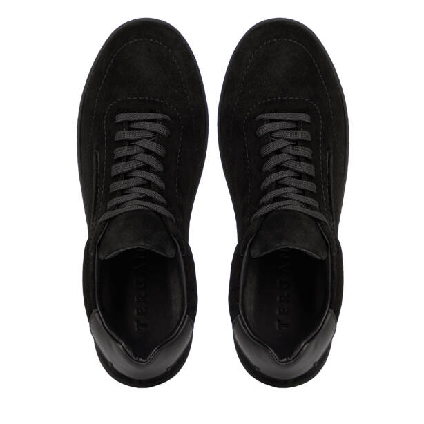 Siyah Hakiki Nubuk Deri Erkek Sneaker - E26I1AY57796-A01 - 5