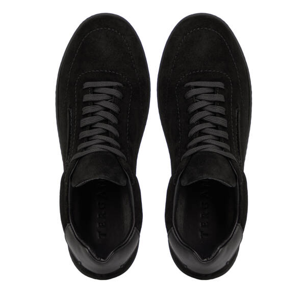 Siyah Hakiki Nubuk Deri Erkek Sneaker - E26I1AY57796-A01 - 5