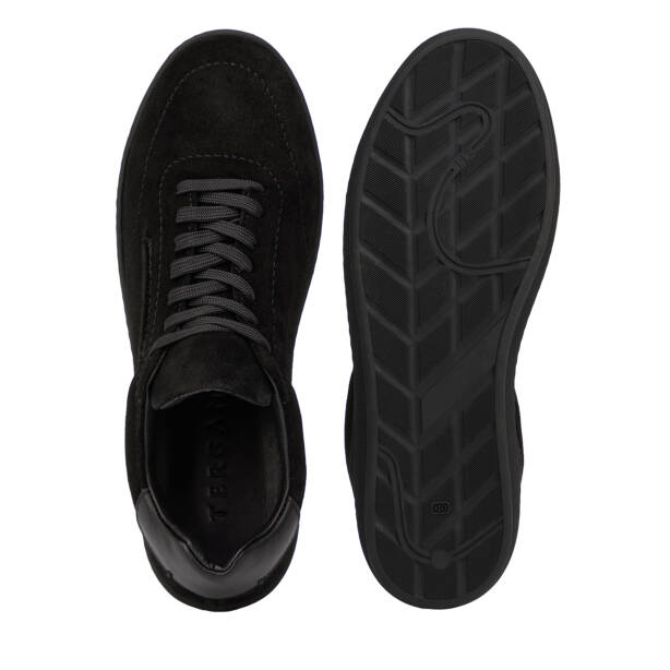 Siyah Hakiki Nubuk Deri Erkek Sneaker - E26I1AY57796-A01 - 6