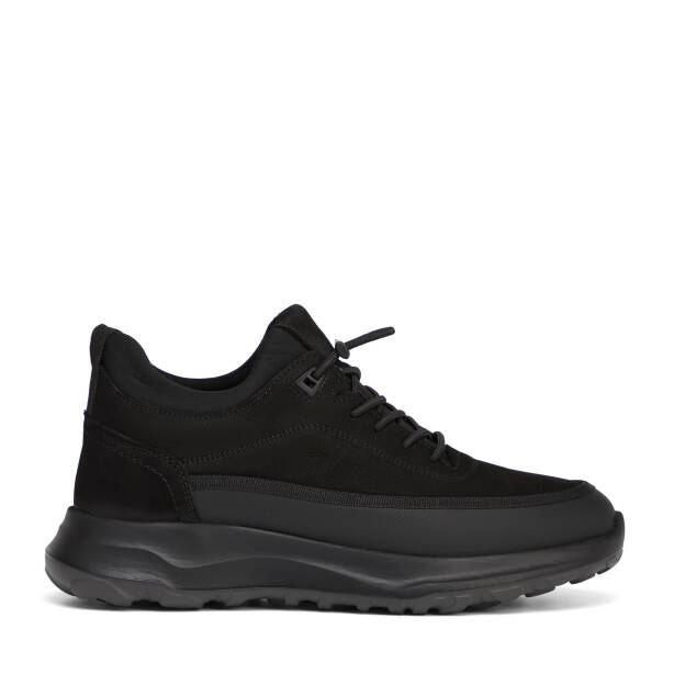 Siyah Hakiki Nubuk Deri Erkek Sneaker - E26S1AY57834-B31 