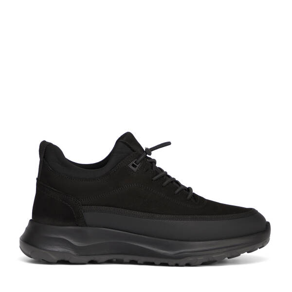 Siyah Hakiki Nubuk Deri Erkek Sneaker - E26S1AY57834-B31 - 1