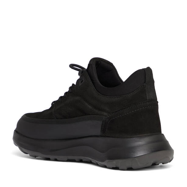 Siyah Hakiki Nubuk Deri Erkek Sneaker - E26S1AY57834-B31 - 4