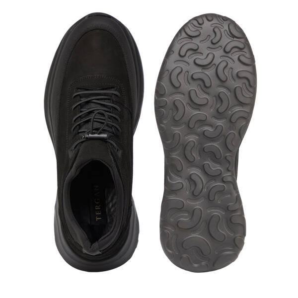 Siyah Hakiki Nubuk Deri Erkek Sneaker - E26S1AY57834-B31 - 6