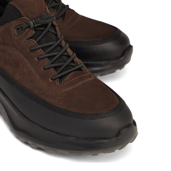 Siyah Hakiki Nubuk Deri Erkek Sneaker - E26S1AY57834-I0F - 3