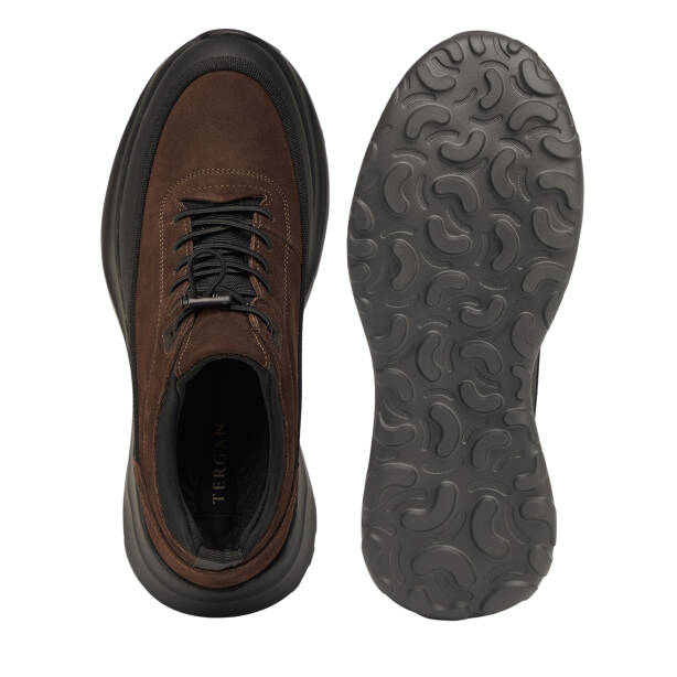 Siyah Hakiki Nubuk Deri Erkek Sneaker - E26S1AY57834-I0F - 6