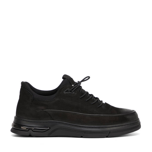 Siyah Hakiki Nubuk Deri Erkek Sneaker - E26S1AY57840-A64 