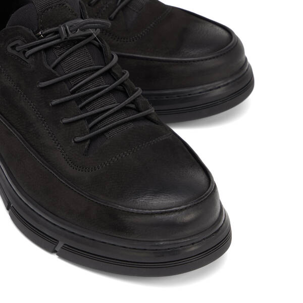 Siyah Hakiki Nubuk Deri Erkek Sneaker - E26S1AY57840-A64 - 3