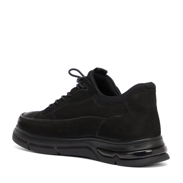 Siyah Hakiki Nubuk Deri Erkek Sneaker - E26S1AY57840-A64 - 4