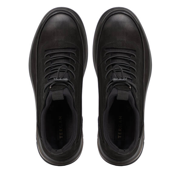 Siyah Hakiki Nubuk Deri Erkek Sneaker - E26S1AY57840-A64 - 5