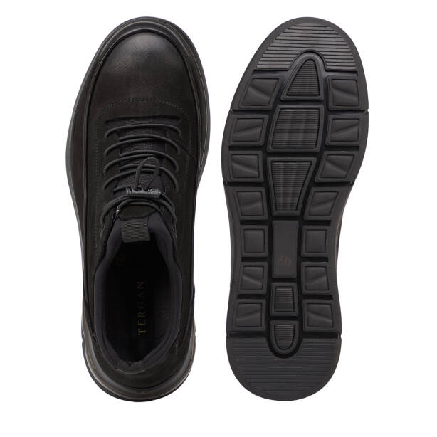 Siyah Hakiki Nubuk Deri Erkek Sneaker - E26S1AY57840-A64 - 6