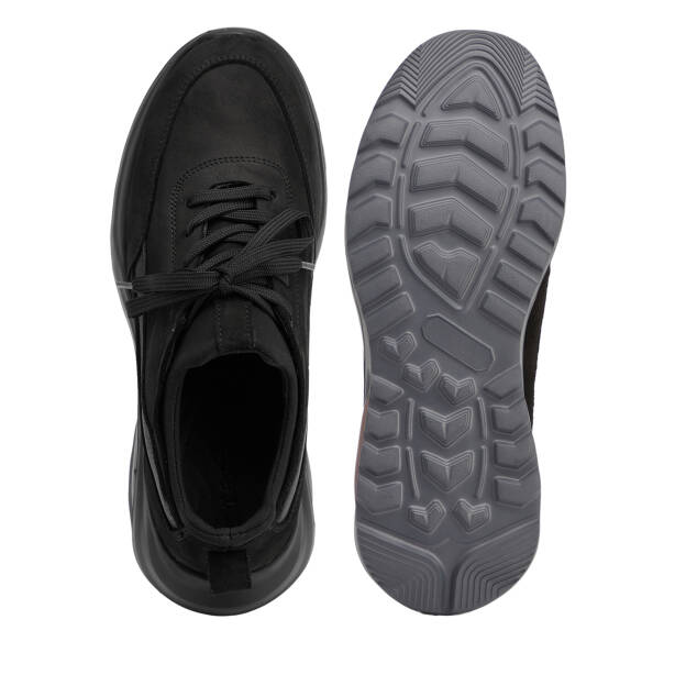 Siyah Hakiki Nubuk Deri Erkek Sneaker - E26S1AY57904-A64 - 5