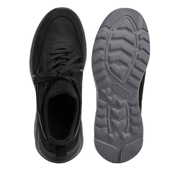 Siyah Hakiki Nubuk Deri Erkek Sneaker - E26S1AY57904-A64 - 5