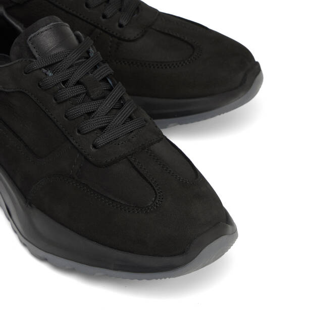 Siyah Hakiki Nubuk Deri Erkek Sneaker - E26S1AY57905-A64 - 3