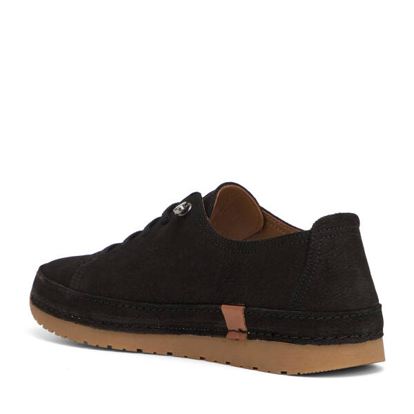Siyah Hakiki Nubuk Deri Kadın Sneaker - K26I1AY68403-A64 - 4
