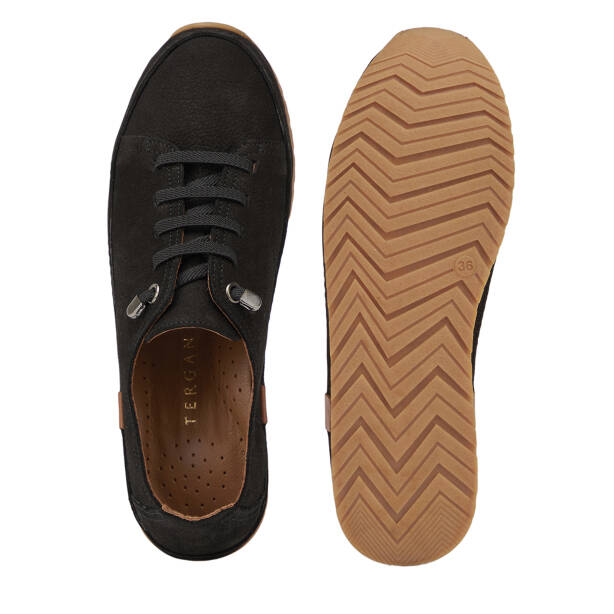 Siyah Hakiki Nubuk Deri Kadın Sneaker - K26I1AY68403-A64 - 6