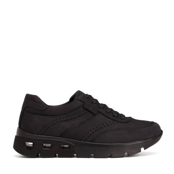 Siyah Hakiki Nubuk Deri Kadın Sneaker - K26S1AY68927-A64 - 1