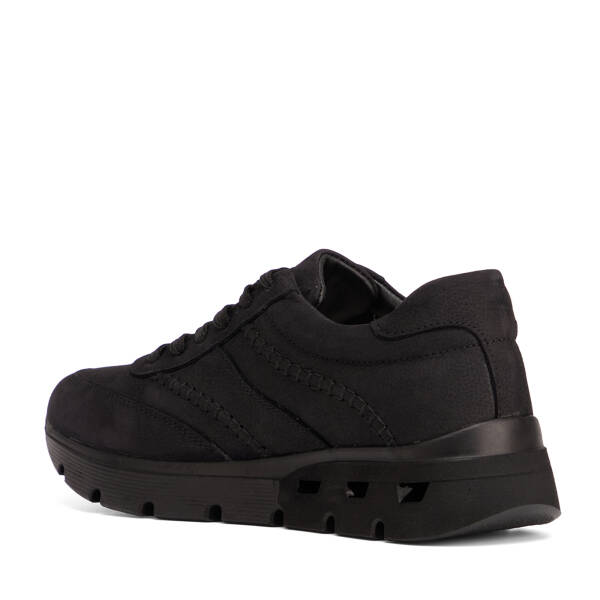 Siyah Hakiki Nubuk Deri Kadın Sneaker - K26S1AY68927-A64 - 4