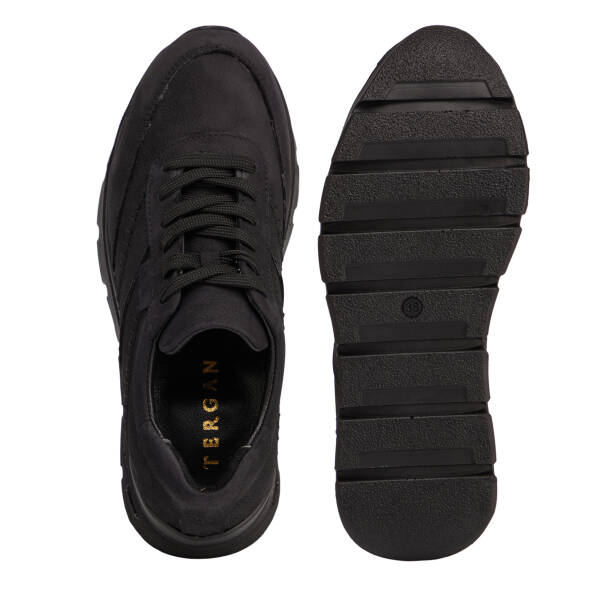 Siyah Hakiki Nubuk Deri Kadın Sneaker - K26S1AY68927-A64 - 5