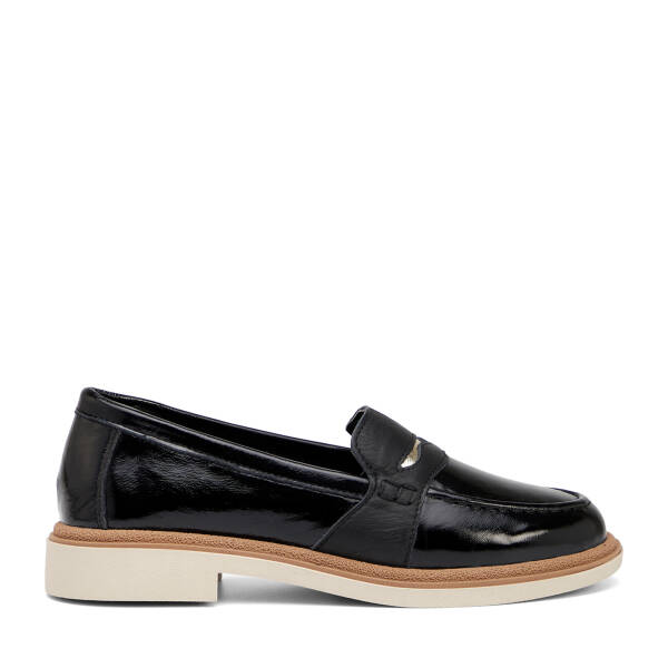 Siyah Hakiki Rugan Deri Kadın Loafer - K26I1AY68415-A07 - 1