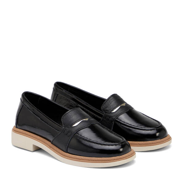 Siyah Hakiki Rugan Deri Kadın Loafer - K26I1AY68415-A07 - 2