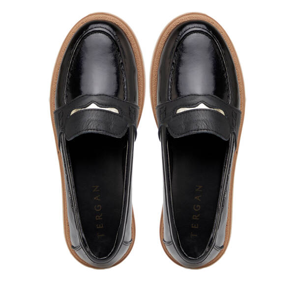 Siyah Hakiki Rugan Deri Kadın Loafer - K26I1AY68415-A07 - 5