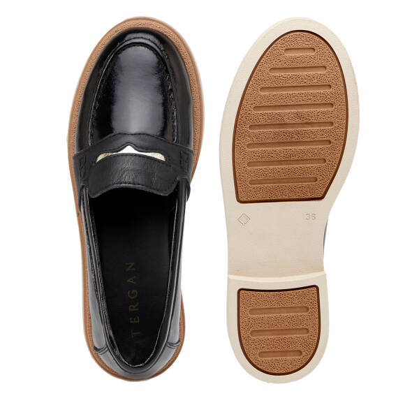 Siyah Hakiki Rugan Deri Kadın Loafer - K26I1AY68415-A07 - 6