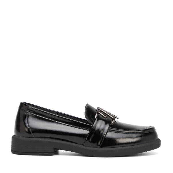 Siyah Hakiki Rugan Deri Kadın Loafer - K26S1AY68879-A07 - 1