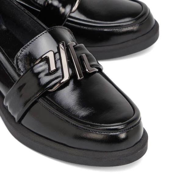 Siyah Hakiki Rugan Deri Kadın Loafer - K26S1AY68879-A07 - 3