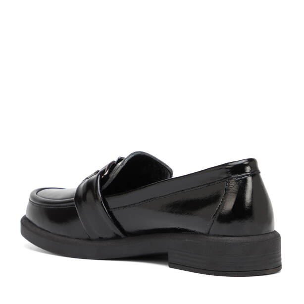 Siyah Hakiki Rugan Deri Kadın Loafer - K26S1AY68879-A07 - 4
