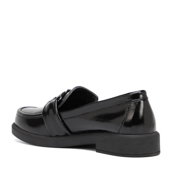 Siyah Hakiki Rugan Deri Kadın Loafer - K26S1AY68879-A07 - 4