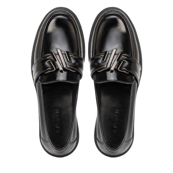 Siyah Hakiki Rugan Deri Kadın Loafer - K26S1AY68879-A07 - 5