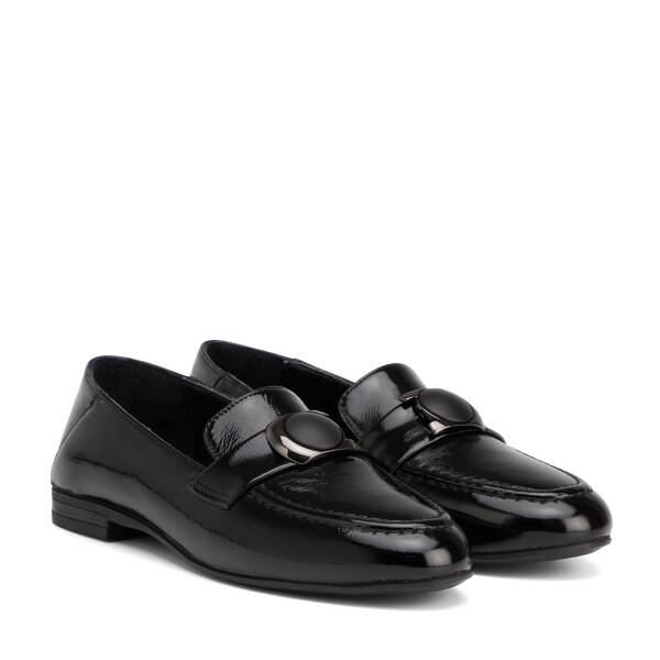 Siyah Hakiki Rugan Deri Kadın Loafer - K26S1AY68882-A07 - 2