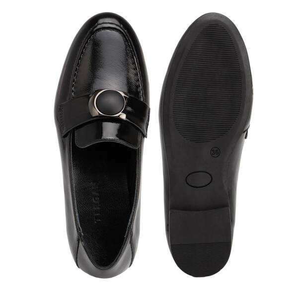 Siyah Hakiki Rugan Deri Kadın Loafer - K26S1AY68882-A07 - 5