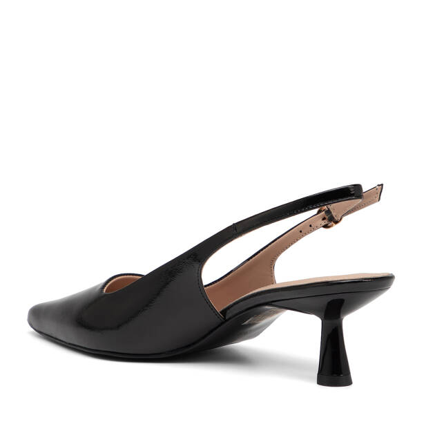 Siyah Hakiki Rugan Deri Kadın Stiletto - K26Y1AY68391-A07 - Tergan