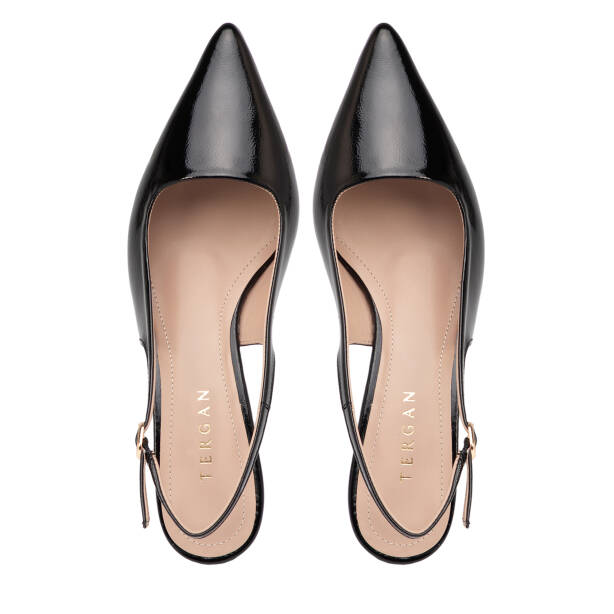 Siyah Hakiki Rugan Deri Kadın Stiletto - K26Y1AY68391-A07 - Tergan