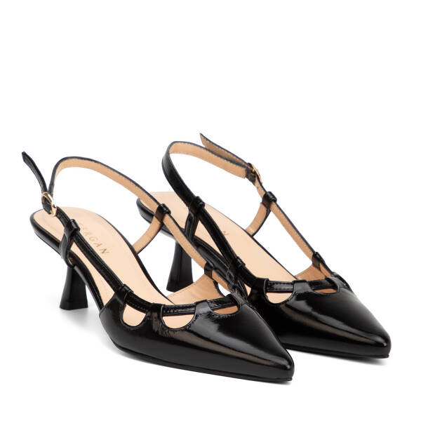 Siyah Hakiki Rugan Deri Kadın Stiletto - K26Y1AY68394-A07 - 2