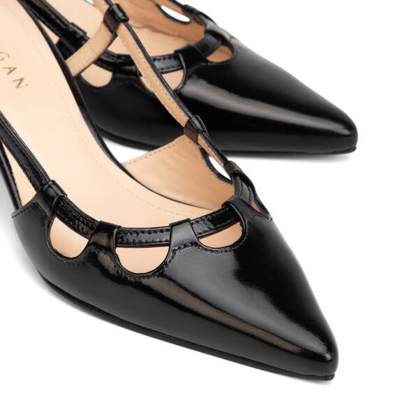 Siyah Hakiki Rugan Deri Kadın Stiletto - K26Y1AY68394-A07 - 3