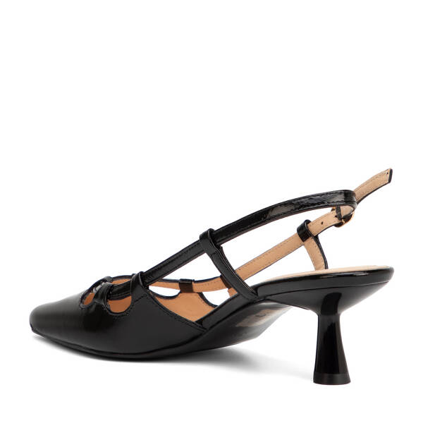 Siyah Hakiki Rugan Deri Kadın Stiletto - K26Y1AY68394-A07 - 4
