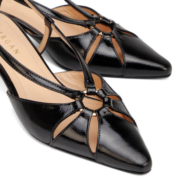 Siyah Hakiki Rugan Deri Kadın Stiletto - K26Y1AY68396-A07 - 3