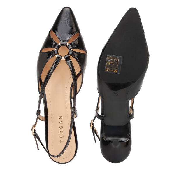 Siyah Hakiki Rugan Deri Kadın Stiletto - K26Y1AY68396-A07 - 6