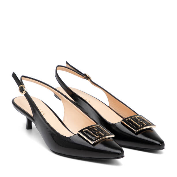 Siyah Hakiki Rugan Deri Kadın Stiletto - K26Y1AY68397-A07 - 2